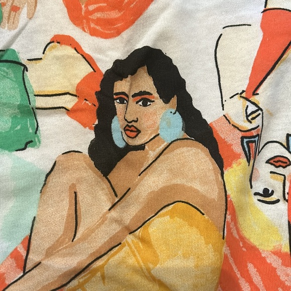 Zara Multicolor Artistic Print Women’s Tee - Picture 3 of 4